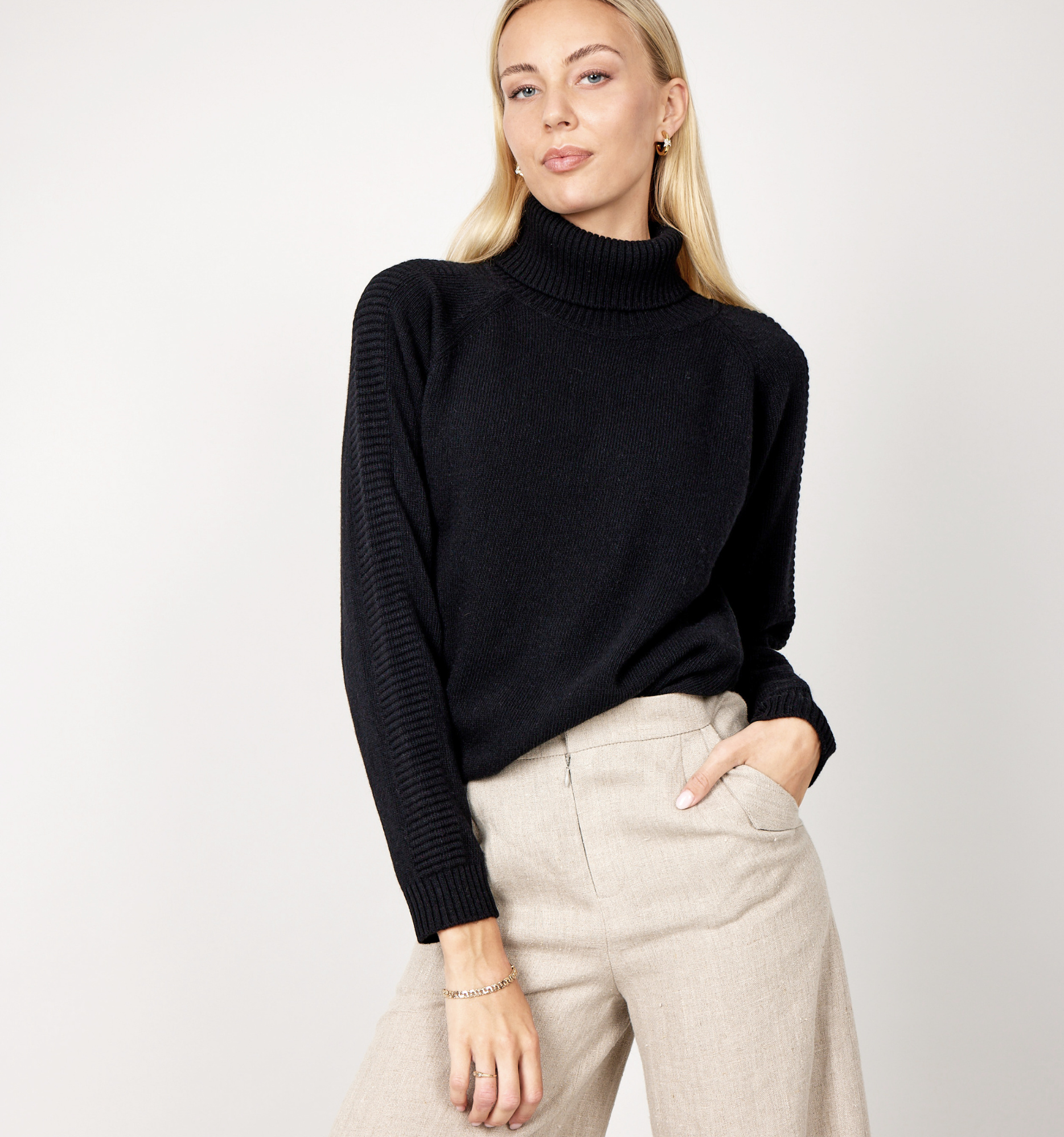 Camma kashmir rullekrave sweater