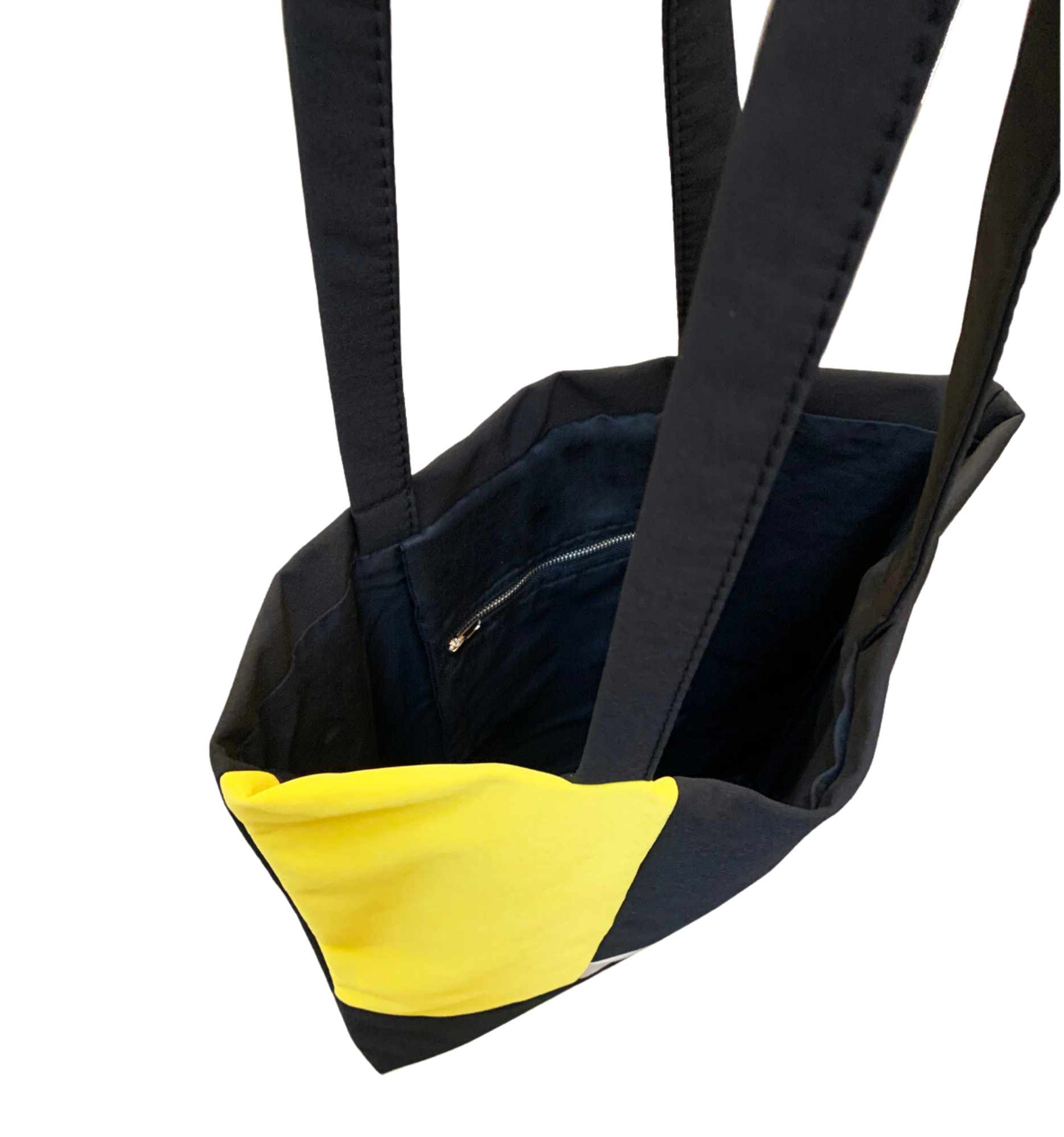Indeni Gul Art Tote Bag med lynlås lomme