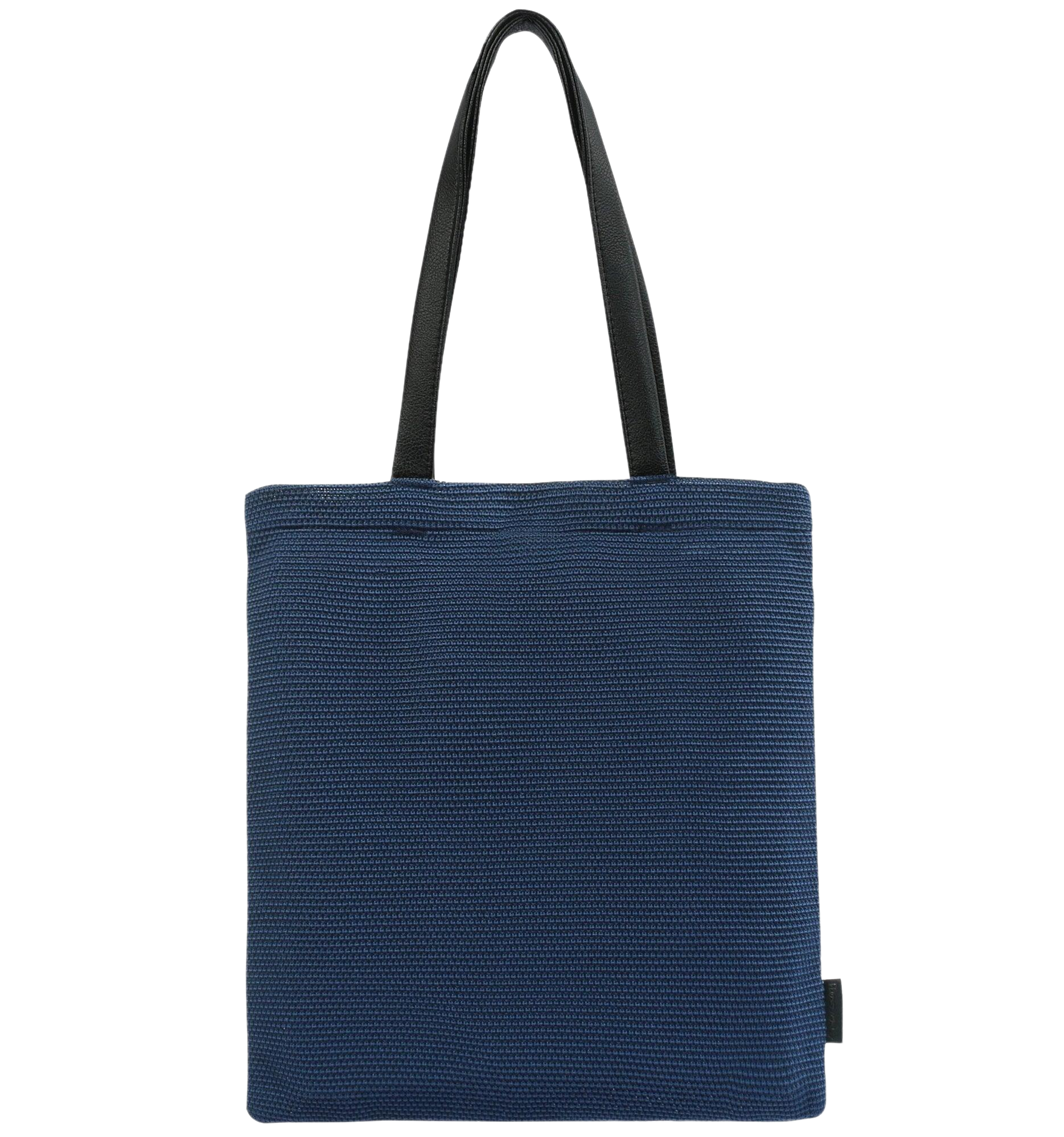 Stiff tote bag med lomme