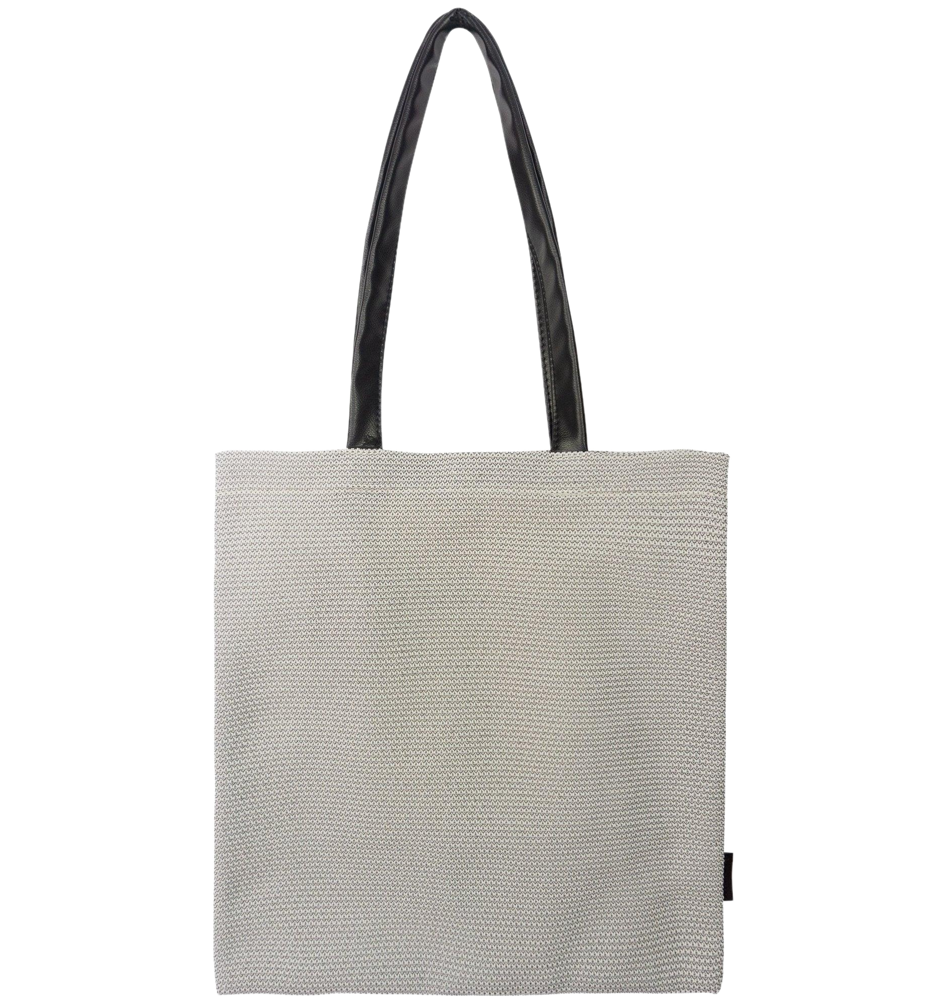 Stiff tote bag med lomme