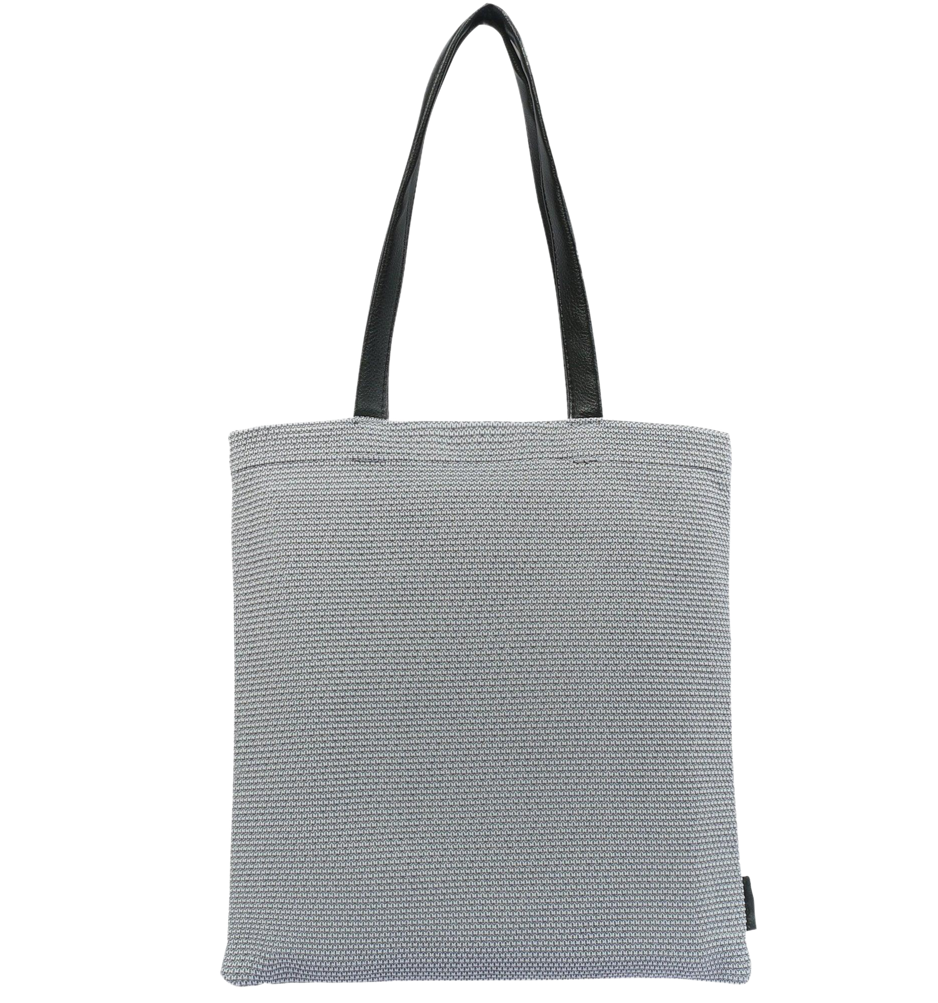 Stiff tote bag med lomme