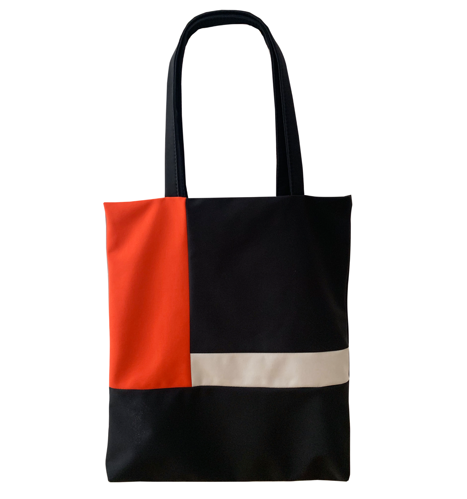 Rød front Art Tote Bag med lynlås lomme
