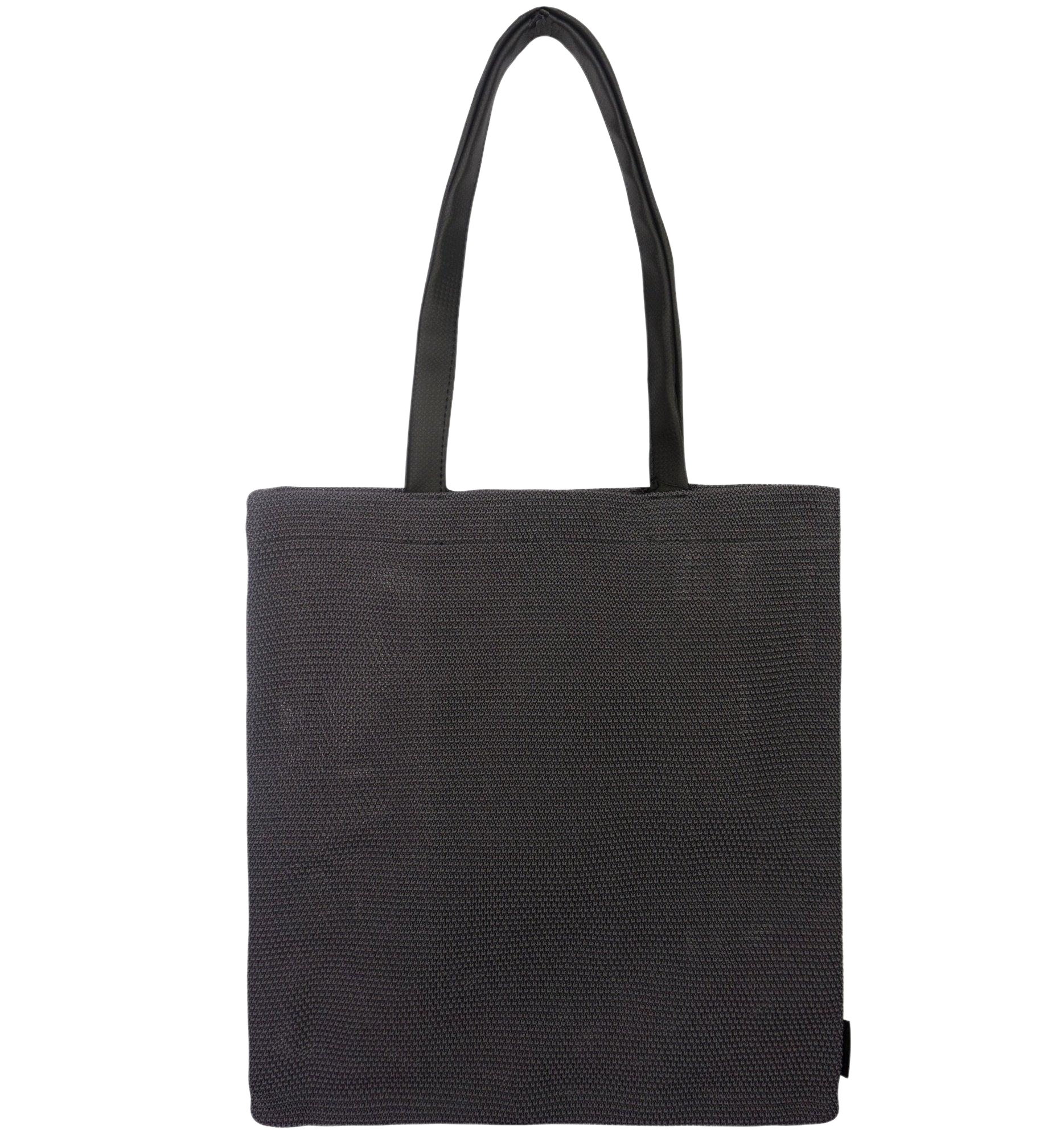 Stiff tote bag med lomme